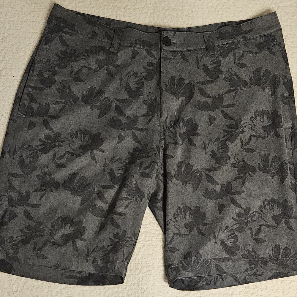 TravisMathew Dark Gray Floral Men's Shorts